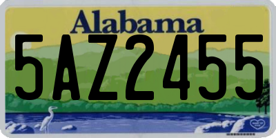 AL license plate 5AZ2455