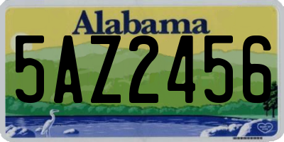 AL license plate 5AZ2456