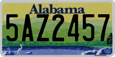 AL license plate 5AZ2457