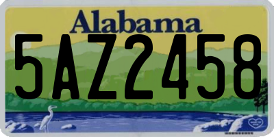 AL license plate 5AZ2458