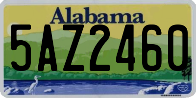 AL license plate 5AZ2460