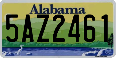 AL license plate 5AZ2461