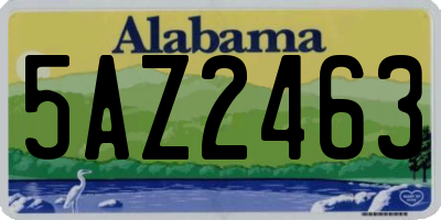 AL license plate 5AZ2463