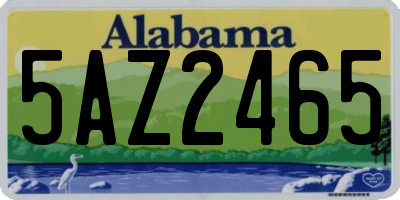 AL license plate 5AZ2465
