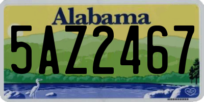 AL license plate 5AZ2467