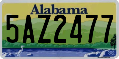 AL license plate 5AZ2477