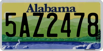 AL license plate 5AZ2478