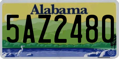 AL license plate 5AZ2480