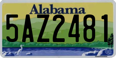AL license plate 5AZ2481