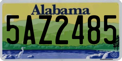 AL license plate 5AZ2485