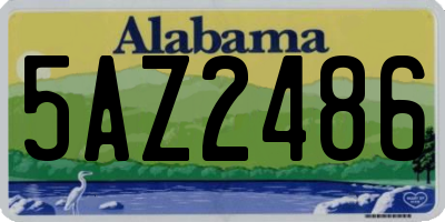 AL license plate 5AZ2486