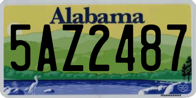 AL license plate 5AZ2487
