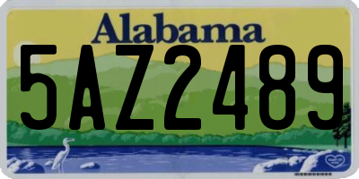 AL license plate 5AZ2489