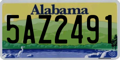 AL license plate 5AZ2491