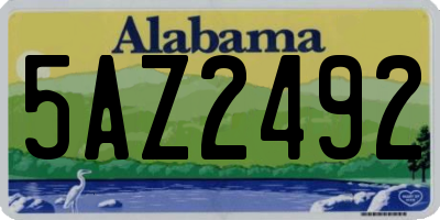 AL license plate 5AZ2492