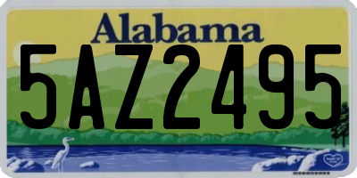 AL license plate 5AZ2495