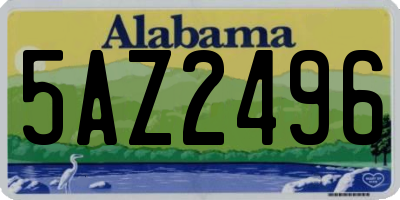 AL license plate 5AZ2496