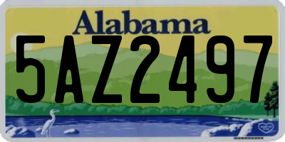 AL license plate 5AZ2497