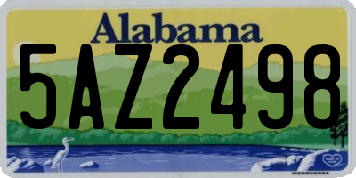 AL license plate 5AZ2498