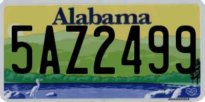 AL license plate 5AZ2499