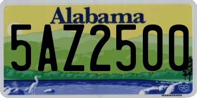 AL license plate 5AZ2500