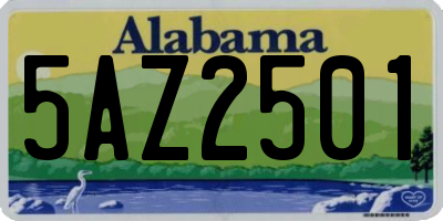 AL license plate 5AZ2501