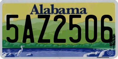 AL license plate 5AZ2506