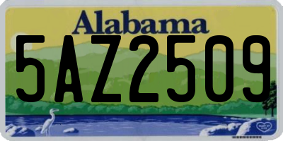 AL license plate 5AZ2509
