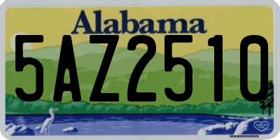 AL license plate 5AZ2510