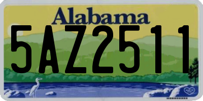 AL license plate 5AZ2511