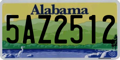 AL license plate 5AZ2512