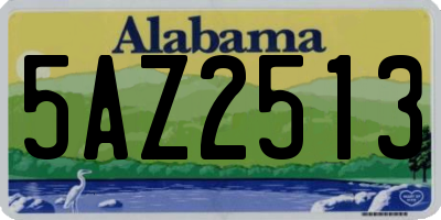 AL license plate 5AZ2513