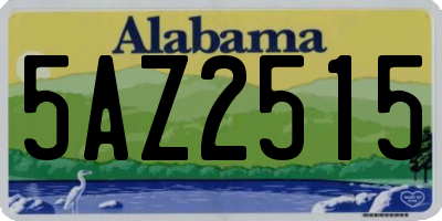 AL license plate 5AZ2515