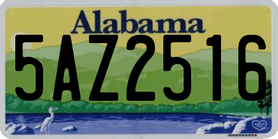 AL license plate 5AZ2516