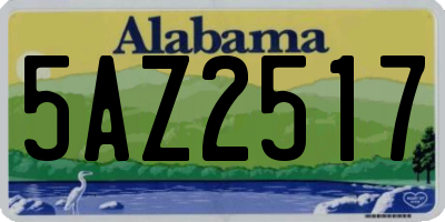 AL license plate 5AZ2517
