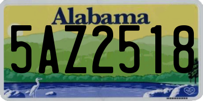 AL license plate 5AZ2518