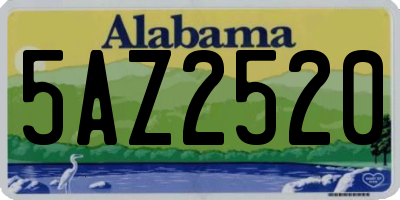 AL license plate 5AZ2520