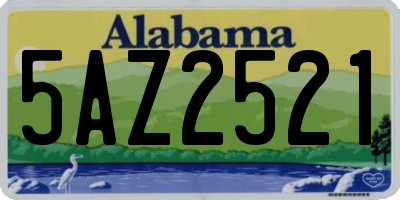 AL license plate 5AZ2521