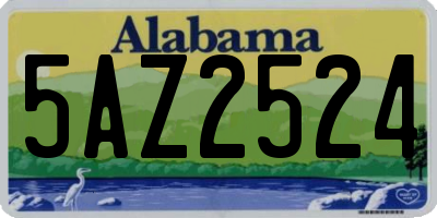 AL license plate 5AZ2524