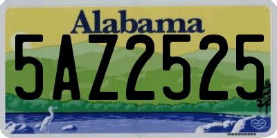 AL license plate 5AZ2525