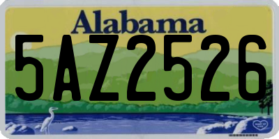 AL license plate 5AZ2526