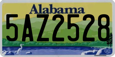 AL license plate 5AZ2528