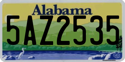 AL license plate 5AZ2535