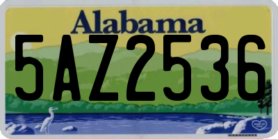 AL license plate 5AZ2536