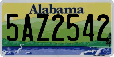 AL license plate 5AZ2542