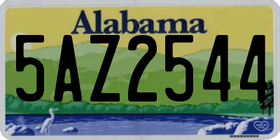 AL license plate 5AZ2544