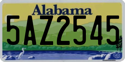 AL license plate 5AZ2545