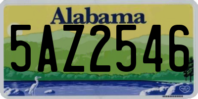 AL license plate 5AZ2546