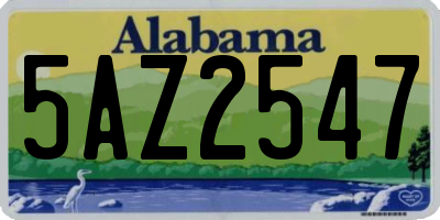 AL license plate 5AZ2547