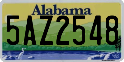 AL license plate 5AZ2548